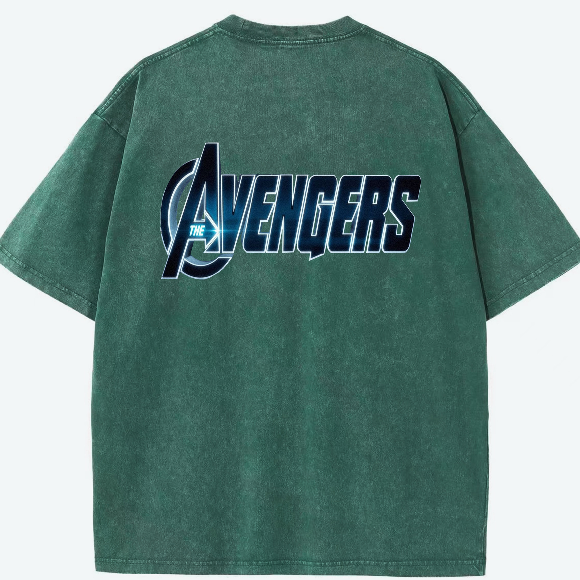 （画像用） アベンジャーズ The Avengers 綿100% ヴィンテージ風 半袖Tシャツ（背面プリント）